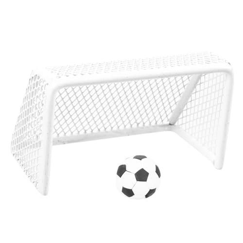 Toddmomy 1Satz Puppenhaus Fußballtor Set Fußball Für Hausdekoration Tragbar Und Kompakt Für Indoor Und Outdoor Spielspaß von Toddmomy