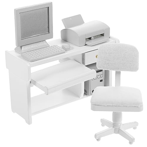 Toddmomy 1Satz Puppenhaus Möbel Für Computer Tastatur Und Drucker Niedliches Ornament Für Kreative Szenen Und von Toddmomy