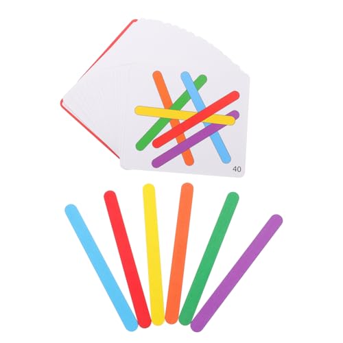 Toddmomy 1Satz Regenbogen Stab Denkpuzzle für Logisches Lernspielzeug Feinmotorik und Kreativität Sicher und Langlebig Bastelmaterial für Interaktive von Toddmomy