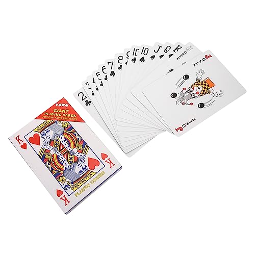 Toddmomy 1Satz Riesiges Pokerspielkarten Jumbo Kartenspiel für Partys Reisen und Outdoor Aktivitäten Hochwertige Verarbeitung Klares Design Leicht und Tragbar für Mehr Toddmomy 1Satz Riesiges Pokerspielkarten Jumbo Kartenspiel für Partys Reisen und Outdoor Aktivitäten Hochwertige Verarbeitung Klares Design Leicht und Tragbar für Mehr von Toddmomy