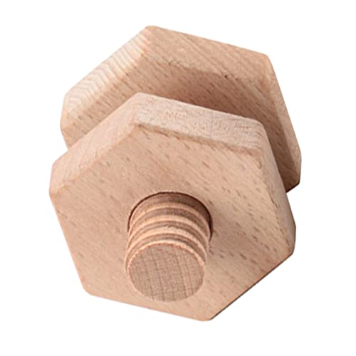 Toddmomy 1Satz Schraubenspielzeug aus Holz für Pädagogisches Motorischen Fähigkeiten Verschiedenen Geometrischen Formen von Toddmomy