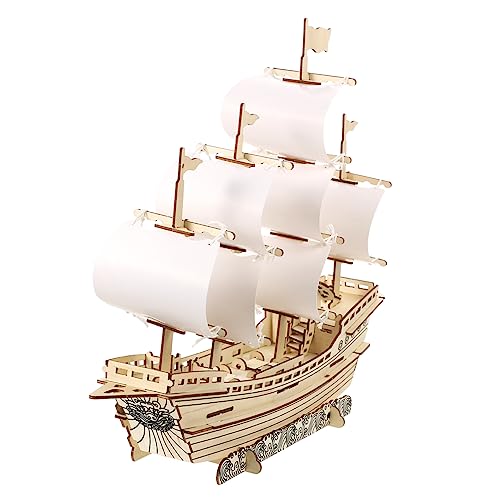 Toddmomy 1Satz Segelboot Puzzle Holzmodell Kit Realistisches Segelboot Bausatz Für Erwachsene Und DIY Holzpuzzle Für Hobbyisten Dekoration von Toddmomy