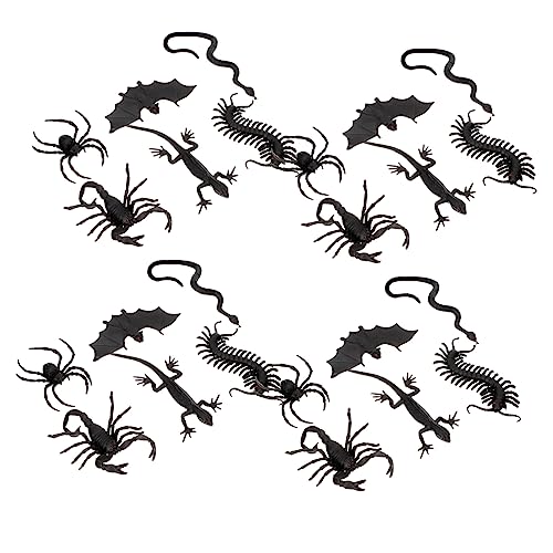Toddmomy 1Satz Spinnen Fledermäuse Schlangen Hundertfüßer Geckos Und Skorpione Halloween Dekoration Und Streichspiele von Toddmomy