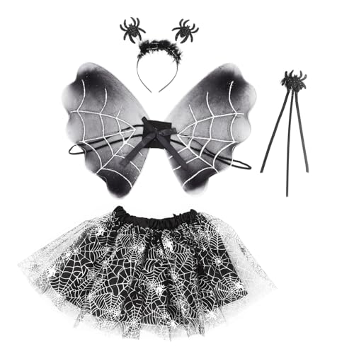 Toddmomy 1Satz Spinnenkostüm Set für Teiliges Tutu Rock mit Haarreif und Zubehör für Halloween Karneval und Geburtstagsfeiern Strapazierfähiges Material Vielseitig von Toddmomy