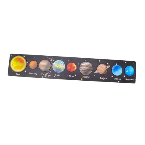 Toddmomy 1Satz Teilige Holzpuzzle für Solarsystem Lernspielzeug mit Planeten Kreatives und Lehrreiches Puzzle für Frühkindliche Bildung Pädagogisches Holzspielzeug für Jungen von Toddmomy