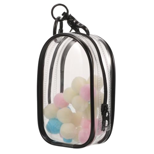 Toddmomy 1Satz Transparente Figuren Display für Puppen Kleine Aufbewahrungstasche mit Schnalle Multifunktionale Hängende Reißverschlusstasche für Sammlerstücke von Toddmomy