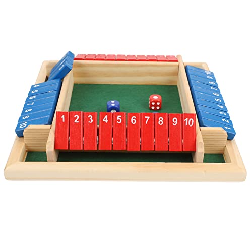 Toddmomy 1Satz Unterhaltungs Holzbrettspiel mit Würfeln Tragbares Ktv Partyspiel für Personen Interaktives Trinkspiel mit Design Familienspiel für Reisen von Toddmomy