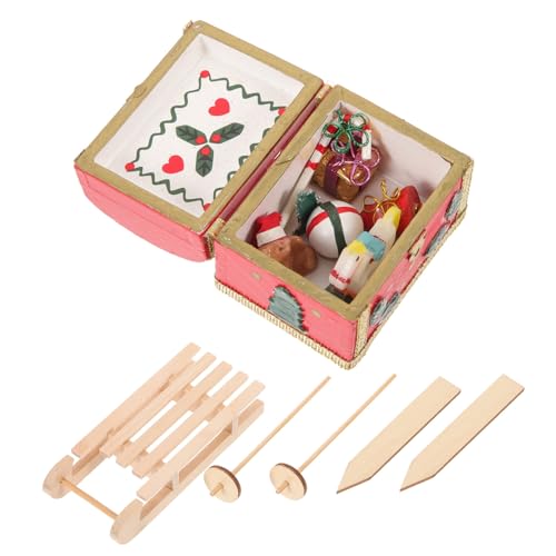 Toddmomy 1Satz Weihnachts Dekoration Teiliges Zubehör Für Puppenhaus Kreatives Mini Schlittenspielzeug Ergänzung Für Mini Und Szenen Langlebige Und Schicke von Toddmomy