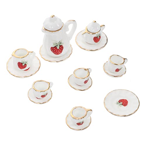 Toddmomy 1Satz Zubehör mit Dekorativem Teetablett für Heimathandwerk und Kreative DIY Projekte mit Erdbeermuster von Toddmomy