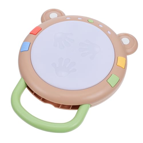 Toddmomy 1Stück Handklatschtrommelspielzeug Musikinstrument für Kleinkinder mit Lichtfunktionen für Rhythmisches Lernen und Kreative Spielstunden Bräunlich Grün Ab Monaten von Toddmomy