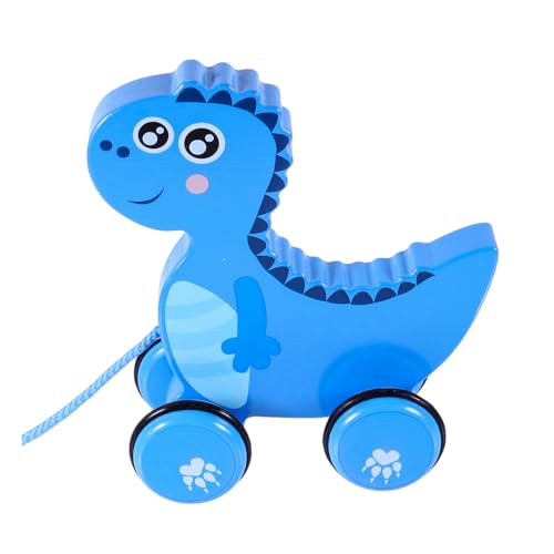 Toddmomy 1Stück Holzspielzeug Ziehspielzeug Dinosaurier für Lernspielzeug zum Ziehen für Junge Mädchen Fördert die Gehentwicklung und Sorgt für Stundenlangen Spaß von Toddmomy