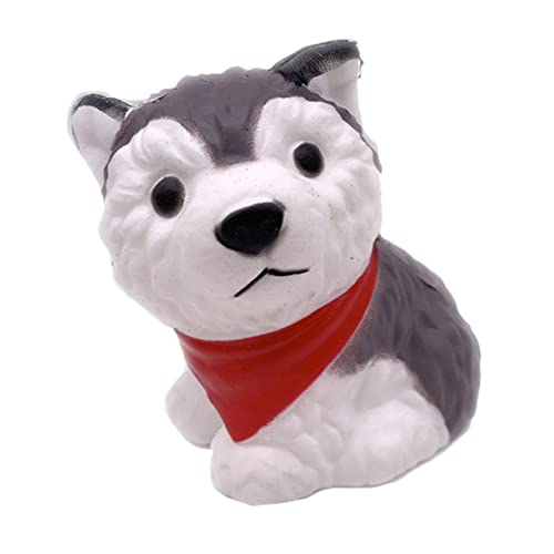 Toddmomy 1Stück Husky Squeeze Hundespielzeug aus PU Stress und Angstentlastendes Interaktives Plüschspielzeug für Erwachsene Langlebig und Praktisch Roter Farbe von Toddmomy