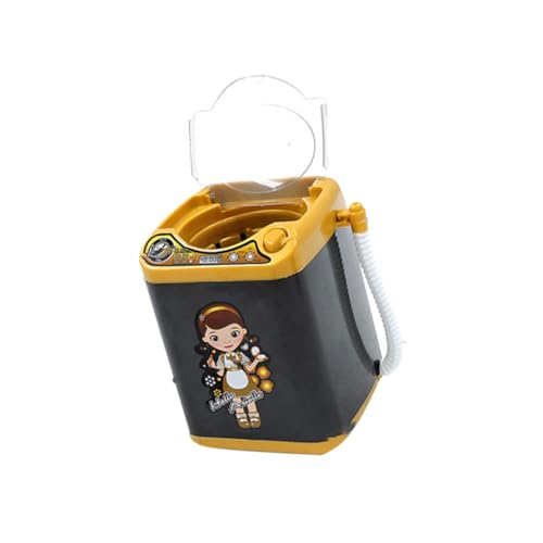 Toddmomy 1Stück Mini Waschmaschine für Elektrisches Waschmaschinenspielzeug Schwarz für Rollenspiele Robust und Fördert Kreatives der Spielküche von Toddmomy