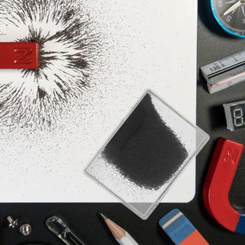Toddmomy 2 Boxen Eisenpulver für Magnetfeld Experimente Physik Unterrichtsgerät für Wissenschaftliche Demonstrationen Schule und Labor von Toddmomy