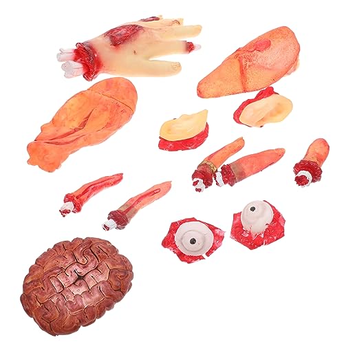 Toddmomy 2 Boxen Halloween Deko Realistische Blutige Körperteile aus PU Material Gruselige Requisiten für Haunted House Party und Leichte Horror Accessoires für Bar Küche Garten und Tür von Toddmomy