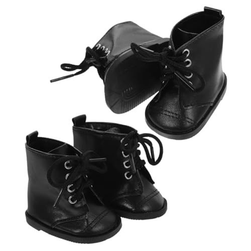 Toddmomy 2 Paare Mädchen-Puppenstiefel Mode Blau Kleid hoch Puppen für Mädchen Puppen Schuhe Puppenschuhe Schuhe für Puppen Mini-Schuhe Miniatur-Schuhe Stiefel Black von Toddmomy