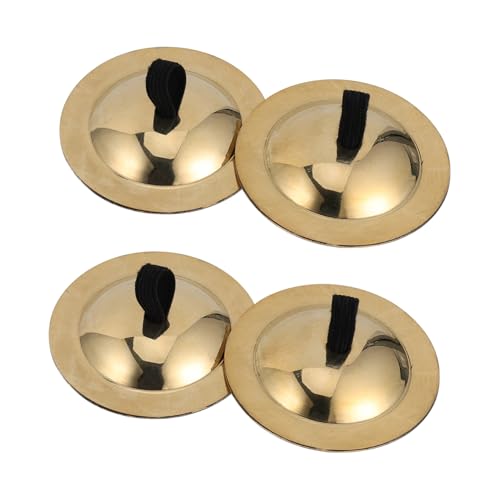 Toddmomy 2 Paare Mini Fingerzimbeln für Sicher Abgerundete Kanten Leicht zu Greifen Kreatives Percussion instrument für Bauchtanz Musikspiel und Partyspaß Zufällige Farbe Zufällige Farbe von Toddmomy