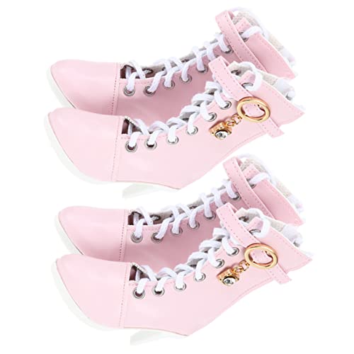 Toddmomy 2 Paare Puppen High Heel Stiefel Kleine Schuhe für Prinzessinnen Puppen Miniatur Doll Zubehör zum Ankleiden von Toddmomy