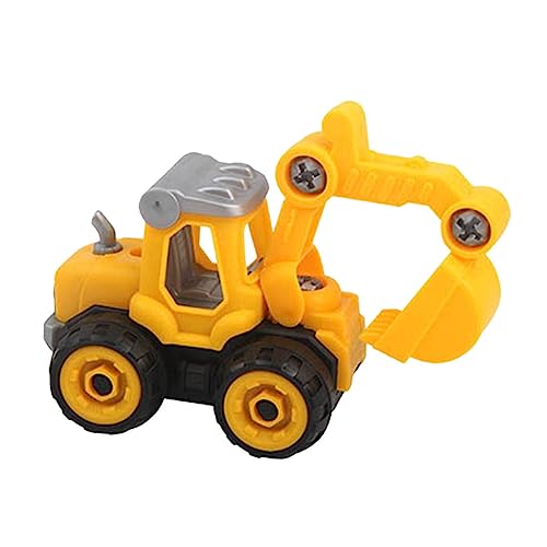 Toddmomy 2 STÜCK DIY Baufahrzeug Montagefähiger Bagger und Planierraupe Simuliertes Konstruktionsspielzeug für Jungen und Mädchen Leuchtende Farben Fördert Praktische Fähigkeiten und von Toddmomy