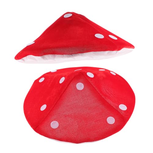 Toddmomy 2 STÜCK Teiliges Pilz Hut mit Elastischem Band Lustige Cosplay Mütze für Fotoshootings Vielseitige Partyhut Accessoires für Geburtstage und Kinderveranstaltungen von Toddmomy