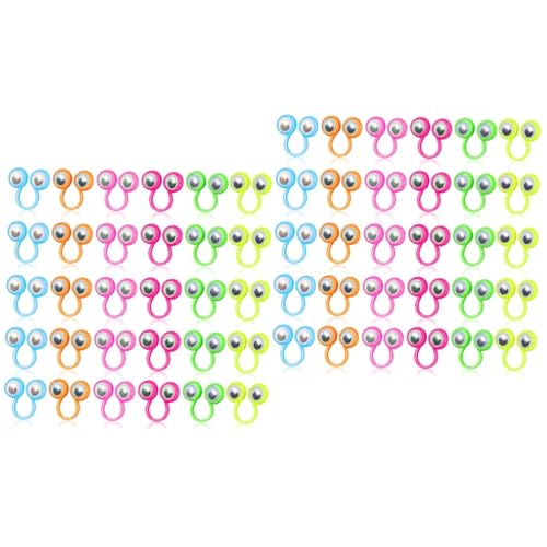 Toddmomy 2 Sätze Aktivitätsring Kinderspielzeug Ringe Fingerpuppen Lustige Fingerpuppen Fingerpuppen Große Augen Fingerpuppen Fingerpuppen Kunststoff 30 Stück * 2 Zufällige Farbe von Toddmomy