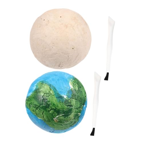 Toddmomy 2 Sätze Ausgrabungsset Planeten mit Edelsteinen Wissenschaftliches Experimentierset für Mond und Erde Kreatives Lernspielzeug Neugier und Handgeschicklichkeit von Toddmomy