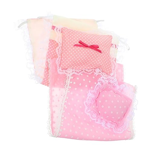 Toddmomy 2 Sätze Bettblattkissenanzug Modell Puppe Miniatur Rosa Baumwolle Toddmomy 2 Sätze Bettblattkissenanzug Modell Puppe Miniatur Rosa Baumwolle von Toddmomy