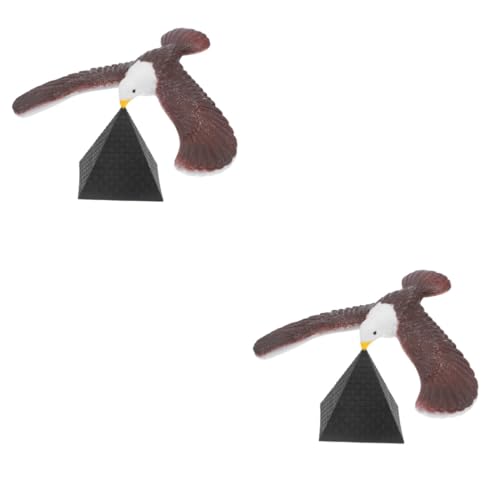 Toddmomy 2 Sätze Dekoratives Balance Eagle Ornament Wippendes Vogelspielzeug für Kreative Raumgestaltung für Schlafzimmer Wohnzimmer und Büro Perfektes Stressspielzeug für Jung und Alt von Toddmomy