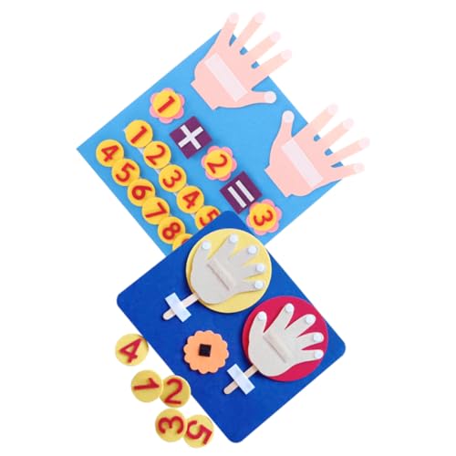 Toddmomy 2 Sätze Filzspielzeug Zahlen Lernen Mathe Fingerzählen Motorik Pädagogisches für Kleinkinder Feinmotorik und Kognitive Entwicklung von Toddmomy