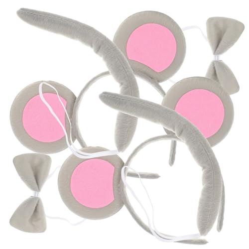 Toddmomy 2 Sätze Halloween Kostüm Zubehör Mäuseohren Haarreif mit und Schleife für Erwachsene Karneval Party Verkleidung von Toddmomy