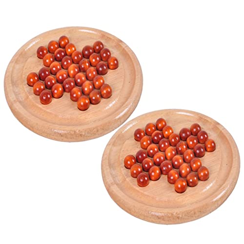 Toddmomy 2 Sätze Holz Brettspiel Memory Schach Educational Board Game für Erwachsene Klassisches Gedächtnisspiel mit Bunten Holzfiguren für Freizeit und Reisen von Toddmomy