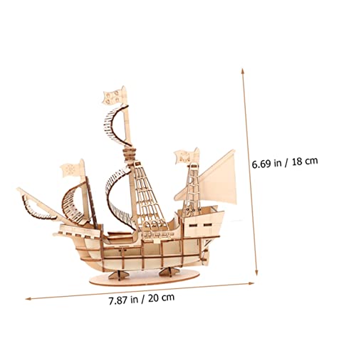 Toddmomy 2 Sätze Holzpuzzle Segelboot DIY Bausatz aus Natürlichem Holz Dekoratives Modell für Erwachsene und Handschonend Design Kreatives Lernspielzeug von Toddmomy