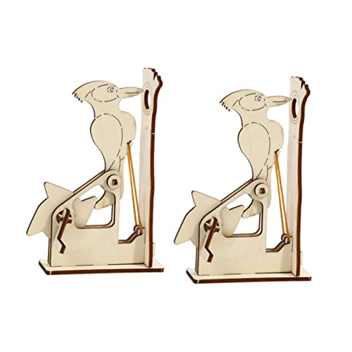 Toddmomy 2 Sätze Holzpuzzle Vogel Specht DIY Bausatz Lernspielzeug für Hand Auge koordination Kreativität und Vorstellungskraft von Toddmomy