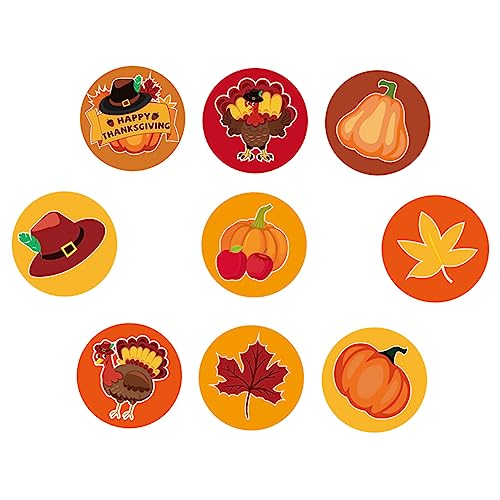 Toddmomy 2 Sätze Kreative Geschenkaufkleber mit Selbstklebenden Dekorationsstickern für Partytüten und Umschläge Praktische Rückstandsfreie Etiketten mit Herbstlichen Motiven für von Toddmomy