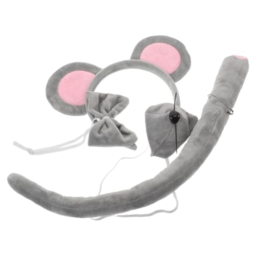 Toddmomy 2 Sätze Maus Kostüm Set mit Weichem Leichtem Ohr-haarreif und Realistische Tier-accessoires für Halloween Karneval Fasching und Kinderpartys von Toddmomy