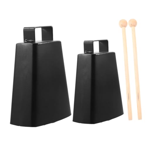 Toddmomy 2 Sätze Metall Kuhglocke Hand Percussion Instrument Schlagzeug mit Stock Schwarzes Design Frühkindliche Musikalische Toddmomy 2 Sätze Metall Kuhglocke Hand Percussion Instrument Schlagzeug mit Stock Schwarzes Design Frühkindliche Musikalische von Toddmomy