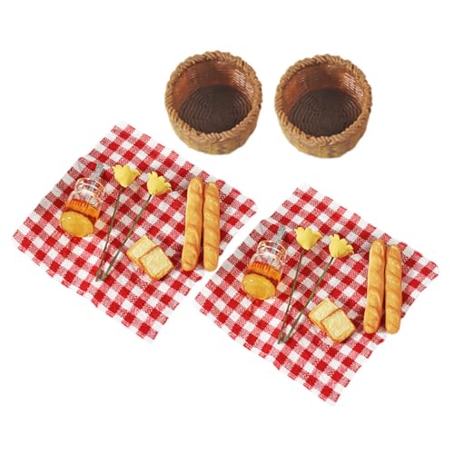 Toddmomy 2 Sätze Mini Honigbrotkorb Puppenhaus Zubehör Puppenhaus Modellbau Puppenhaus Frühstücksszene Puppenhaus Miniaturzubehör Puppenhaus Basteln Miniatur-Puppenhaus Mini-Essen Stoff von Toddmomy