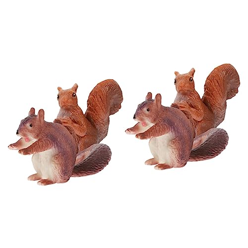 Toddmomy 2 Sätze Mini Squirrel Figuren Für Lernspielzeug Und Deko Für Garten Für Gestaltung Und Frühe Bildung 2 Stücke * 2 von Toddmomy