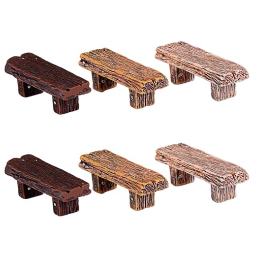 Toddmomy 2 Sätze Mini -Stuhl -Ornamente Stühle Im Freien Puppenstubenhocker Leben Gartenhocker Klein Mini-hocker Miniatur-Dekorationen Miniaturgartendekor Harz Zufällige Farbe 6 Stücke * 2 von Toddmomy