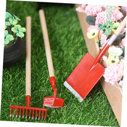 Toddmomy 2 Sätze Miniatur Bauernhof Werkzeuge Teilig Realistische Miniatur Gartengeräte Rot und Grün Robustes Material Puppenhaus Zubehör Dekorative Mini Haus Accessoires Geschenkidee von Toddmomy