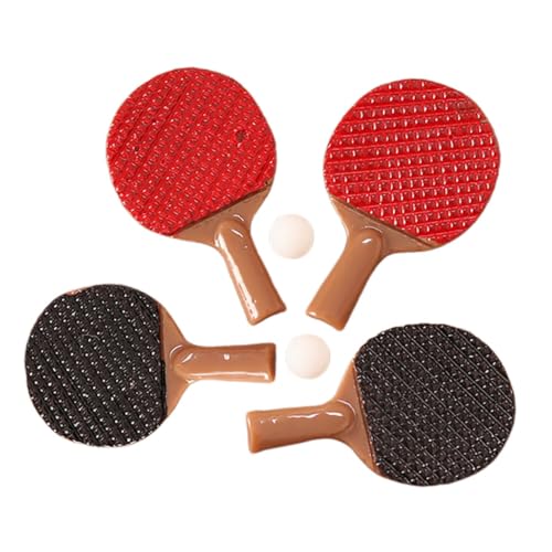 Toddmomy 2 Sätze Miniatur-Puppenhauszubehör mini Tischtennis Set puppenhaus-zubehör Puppenhaus Mini-Tischtennis-Set Puppenhaus Bastelset Tischtennis Harz von Toddmomy