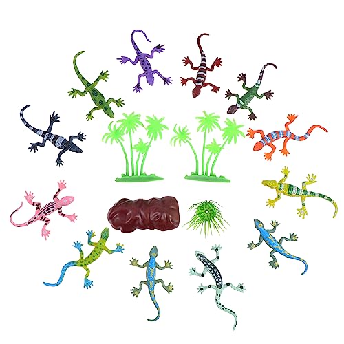 Toddmomy 2 Sätze Realistische Eidechsen Lizard Playthings Simulation Modell mit Zubehör Pädagogisch Kreatives Gartenspielzeug für Jungen Mädchen Eltern Junge Mädchen Spiele von Toddmomy