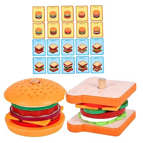 Toddmomy 2 Sätze Teiliges Holz Burger und Sandwich Stapelspielzeug mit Bestellfunktion Pädagogisches Kinderspielzeug Feinmotorik Hand Auge Koordination und Räumlichem Toddmomy 2 Sätze Teiliges Holz Burger und Sandwich Stapelspielzeug mit Bestellfunktion Pädagogisches Kinderspielzeug Feinmotorik Hand Auge Koordination und Räumlichem von Toddmomy