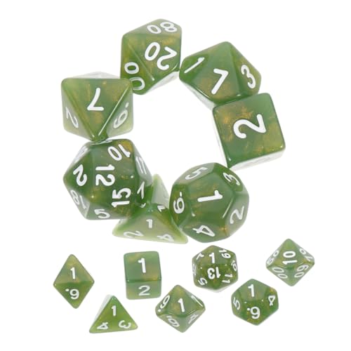 Toddmomy 2 Sätze Trpg Multi seitiges Würfelset für Gesellschaftsspiele Tragbar Leicht für Party Bar und Familienspiele von Toddmomy