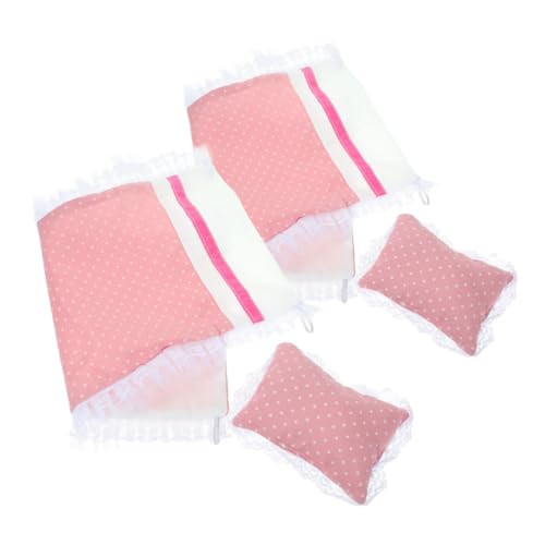Toddmomy 2sätze Mini-bettwäsche-Set Für Puppenhaus Weiche Und Bequeme Bettlaken Kissen Und Decke Komplettes Zubehör Für Gemütliche Puppen-schlafumgebung Puppen Toddmomy 2sätze Mini-bettwäsche-Set Für Puppenhaus Weiche Und Bequeme Bettlaken Kissen Und Decke Komplettes Zubehör Für Gemütliche Puppen-schlafumgebung Puppen von Toddmomy