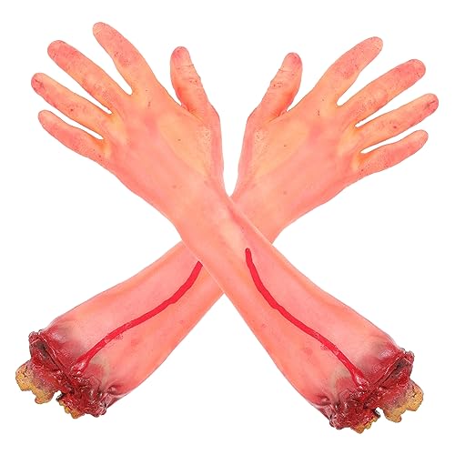Toddmomy 2 Stck Realistische Halloween Deko Blutige Abgetrennte Hände Simulation Gebrochene Arme Gruselige Fake Broken Hands Prop für Horror Party und Halloween Dekoration Toddmomy 2 Stck Realistische Halloween Deko Blutige Abgetrennte Hände Simulation Gebrochene Arme Gruselige Fake Broken Hands Prop für Horror Party und Halloween Dekoration von Toddmomy