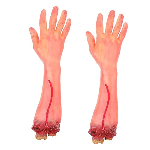 Toddmomy 2 Stck. Halloween Abgetrennte Hände Arm Gruselige Gefälschte Hände Dekoration für Spukhaus und Partys Realistisch Simulierte Körperteile für Halloween von Toddmomy