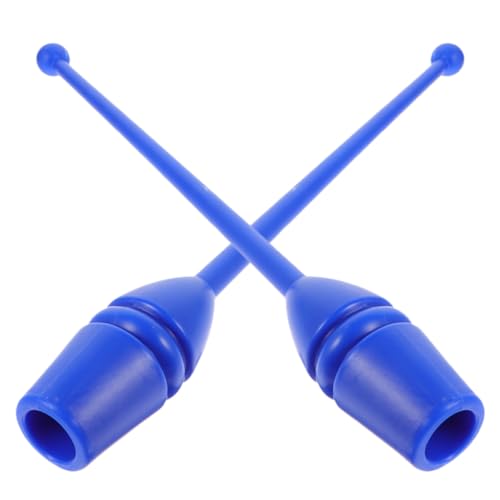 Toddmomy 2 Stück Aerobic-Sticks Gymnastikstock rhythmisch Kunstturnstock Gymnastikstange Stöcke zum Turnen Stock ausführen farbigen Stick durchführen Harzstab Plastik Blue von Toddmomy