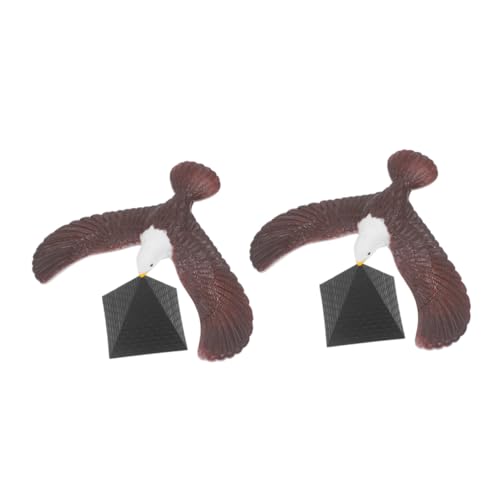 Toddmomy 2 Stück Balance Eagle mit Pyramidenständer Schwerkraft Balancing Vogel für Finger Balance Gehirnentwicklung Interaktives Bildungs Desktop dekorationsspielzeug von Toddmomy