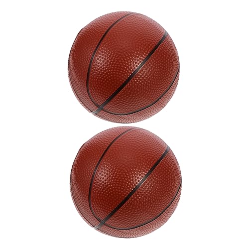 Toddmomy 2 Stück Ballspielzeug Kleinkinder Basketball interaktiver Kleiner Basketball tragbarer Kleiner Basketball Outdoor -Basketballs Kinderspielzeug PVC Brown von Toddmomy
